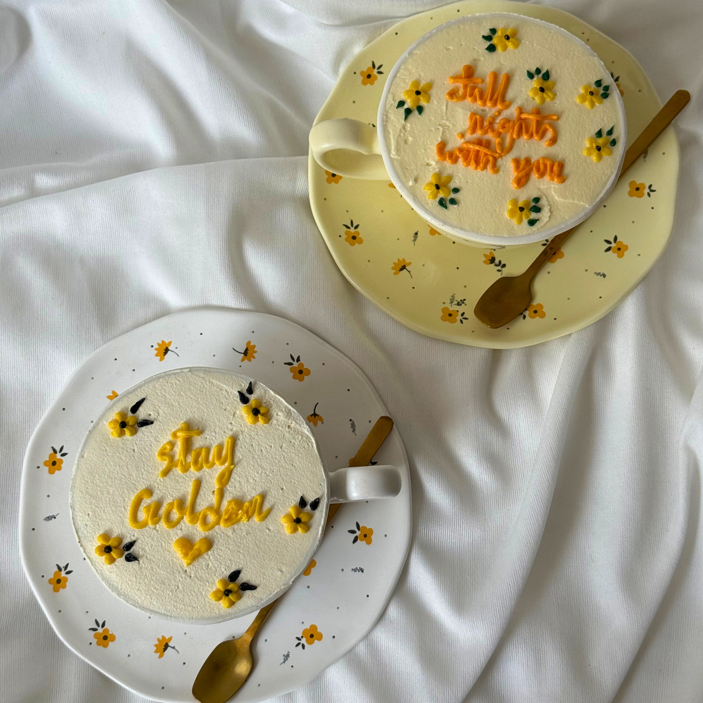 Golden Hour Tea Cup Cake Set