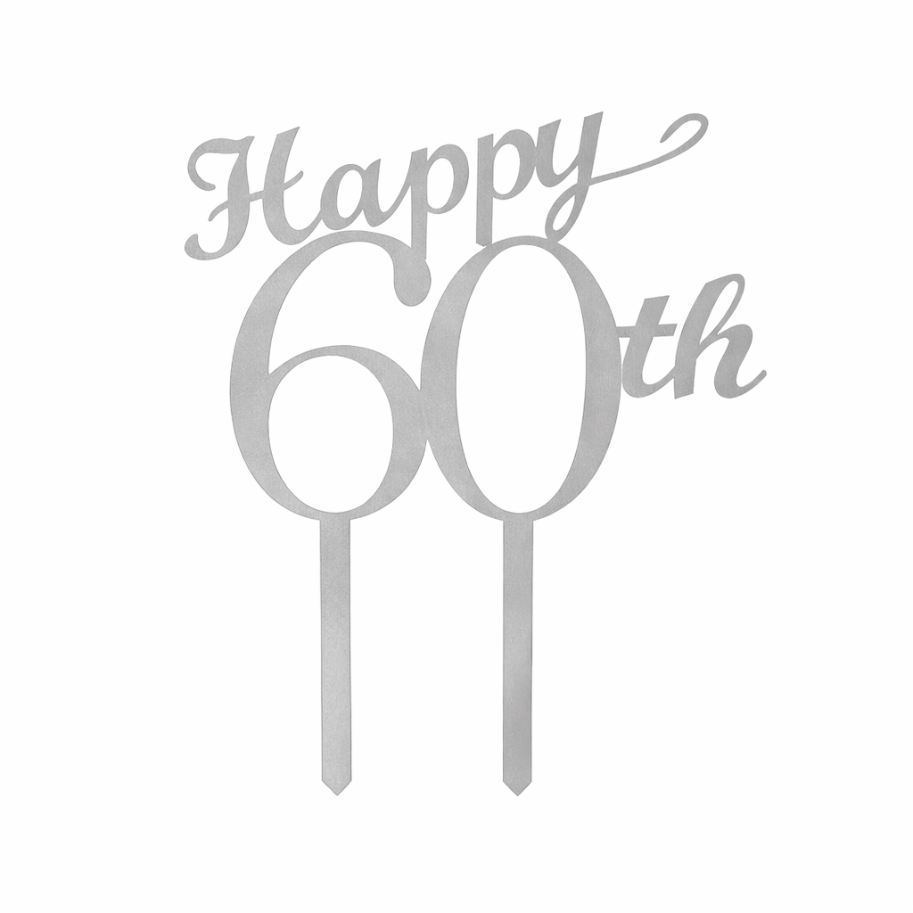 Happy 60th Cake Topper