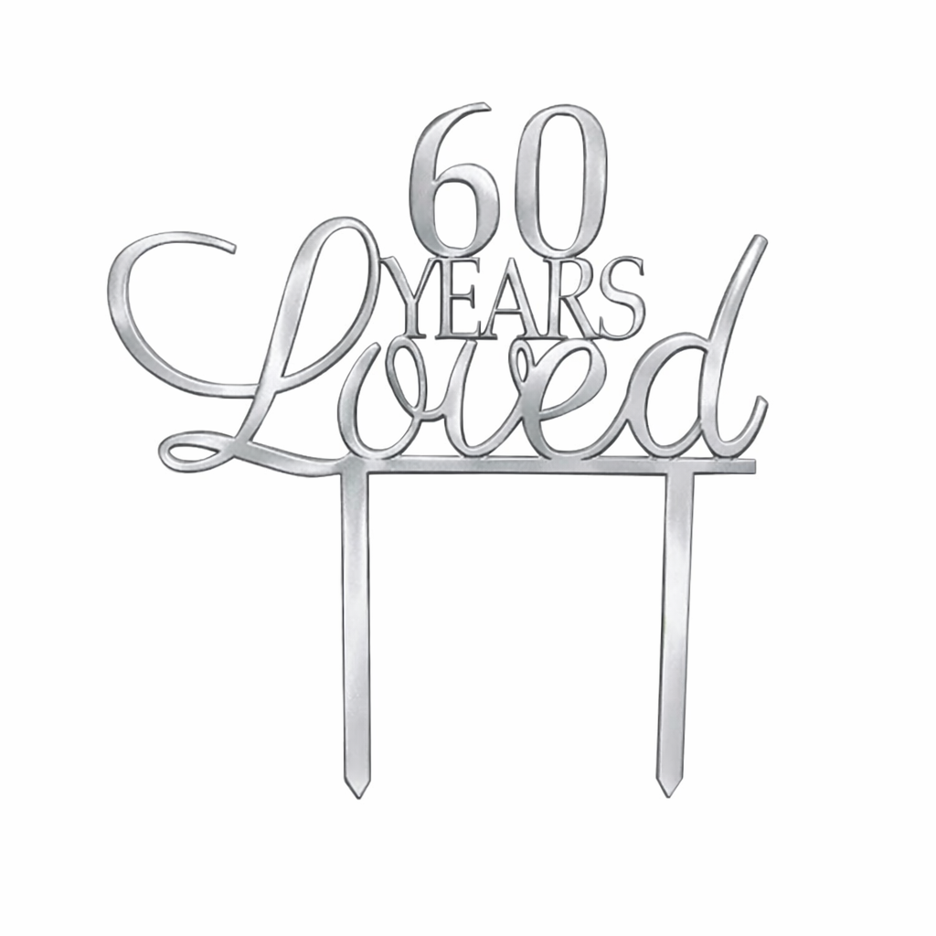 60 Years Loved Cake Topper