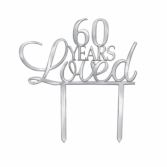 60 Years Loved Cake Topper