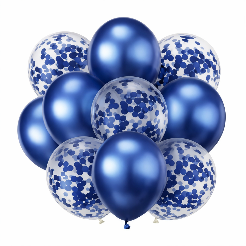 Blue Confetti Balloon Kit