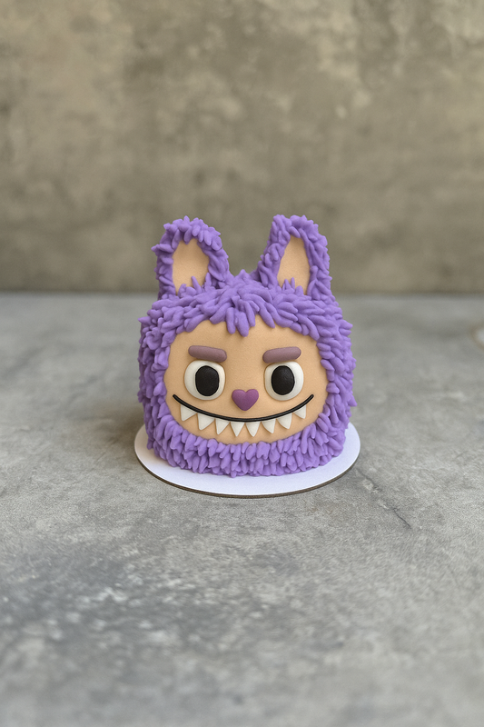 💜 Violet Vibe – Labubu Cake