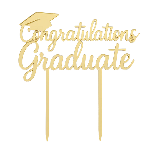 Congratulations Graduate topper with academic style