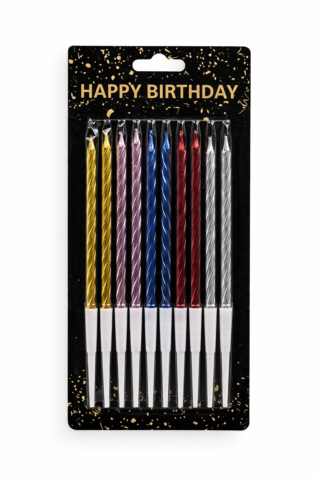 Metallic Multicolor Candle Set