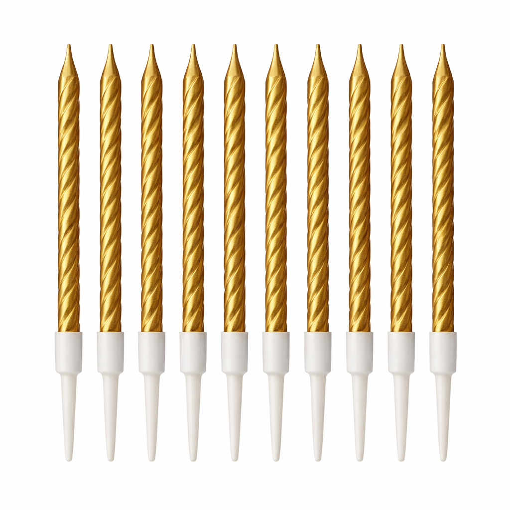Royal Gold Metallic Candle Set