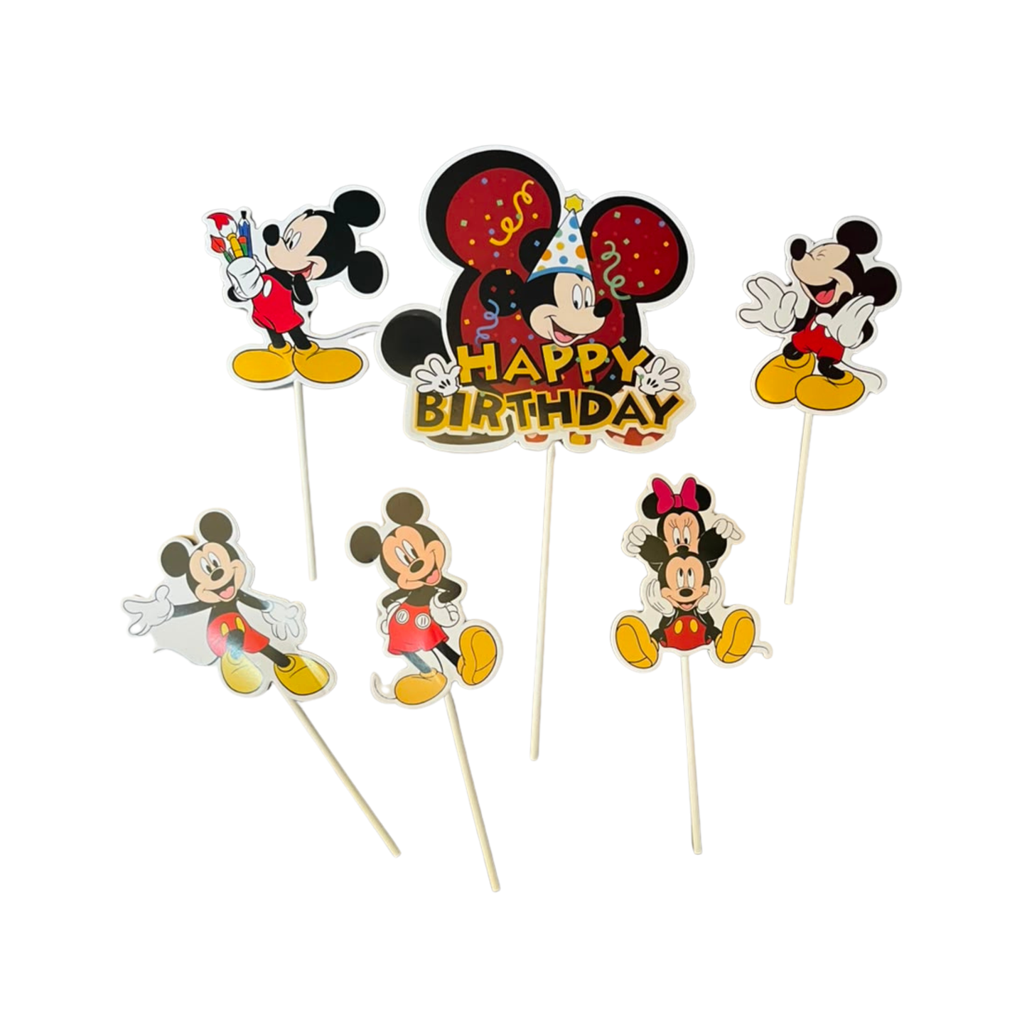 Mickey Mouse Birthday Cake Topper Set