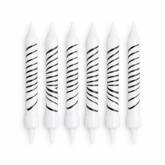 White & Black Spiral Candle Set