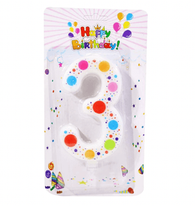 Colorful Dotted Number Candles - Nino’s Bakery
