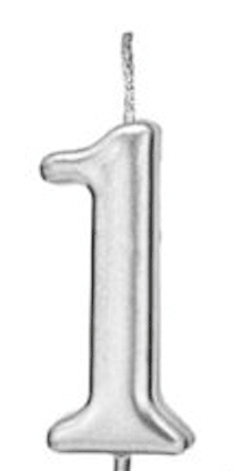 Silver Numbers Candles - Nino’s Bakery