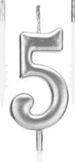 Silver Numbers Candles - Nino’s Bakery