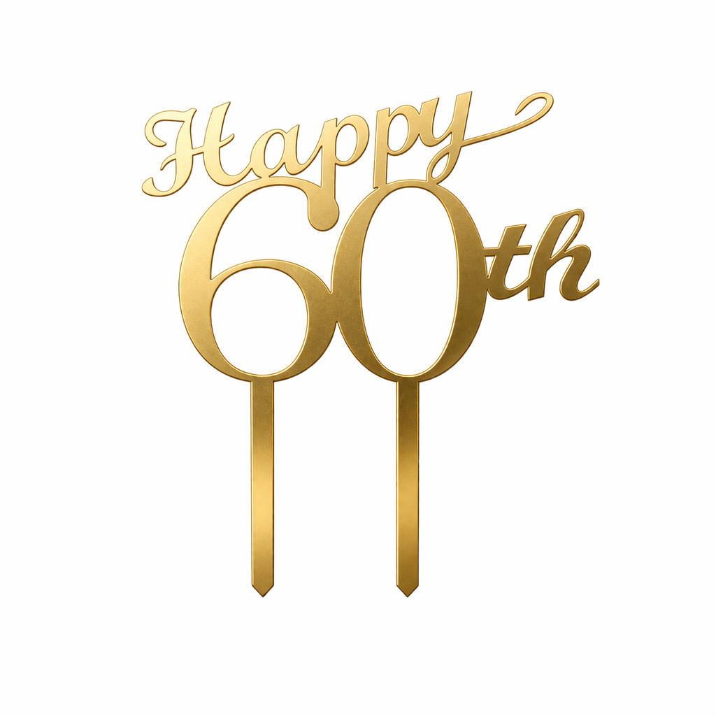 Happy 60th Cake Topper