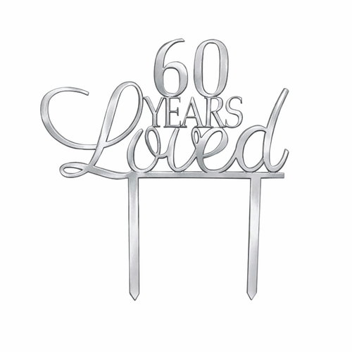 60 Years Loved Cake Topper