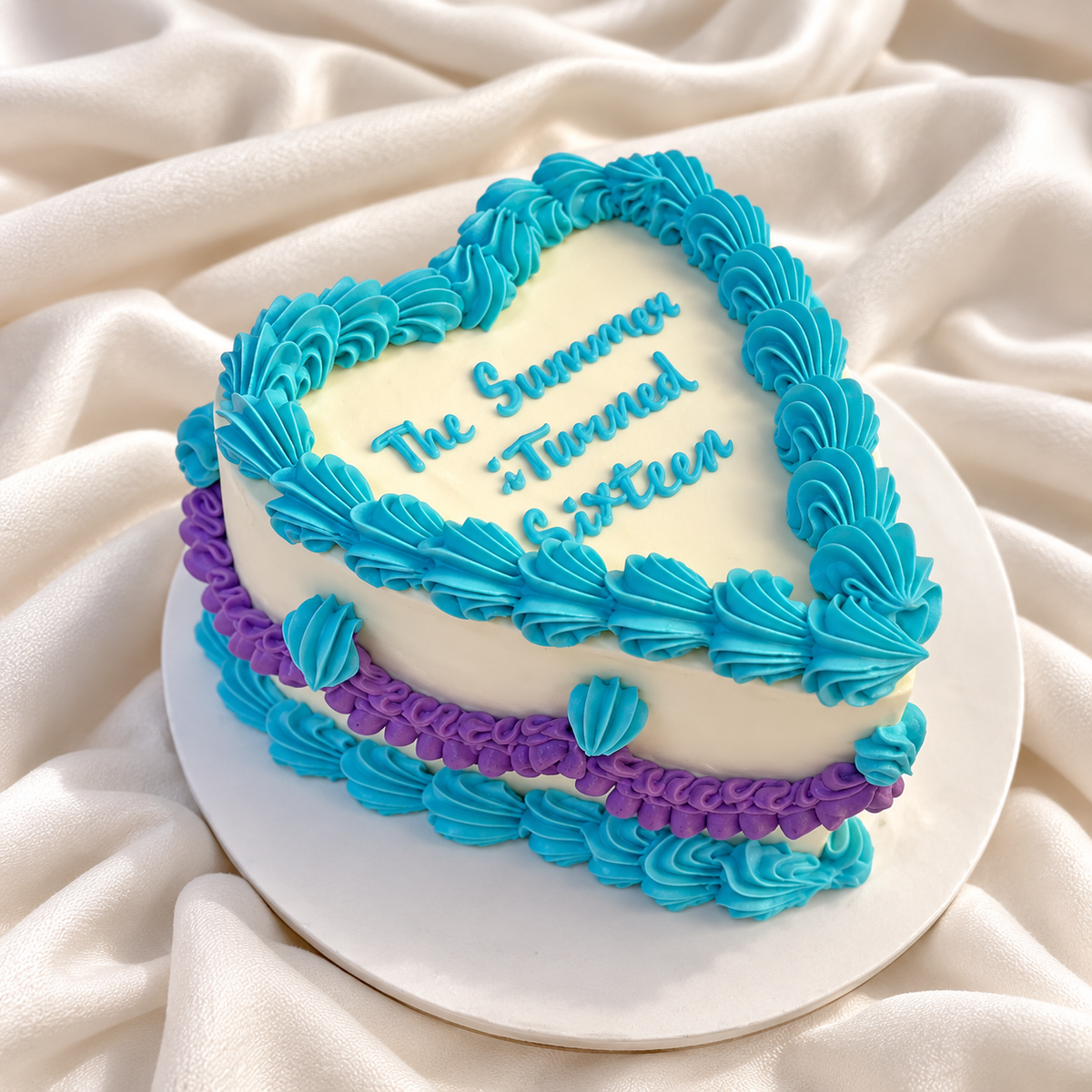The Aqua Lilac Cake