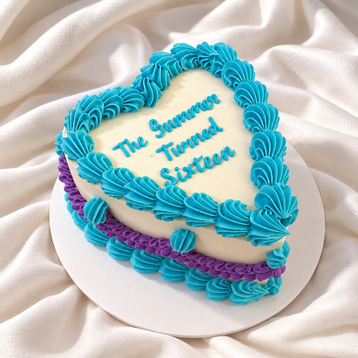 The Aqua Lilac Cake