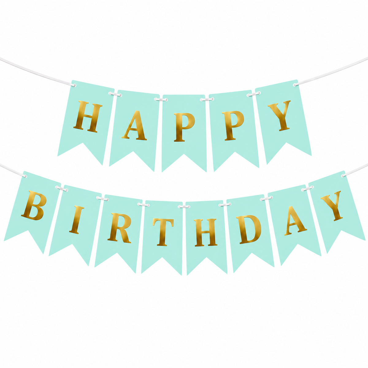 Baby Blue Birthday Banner