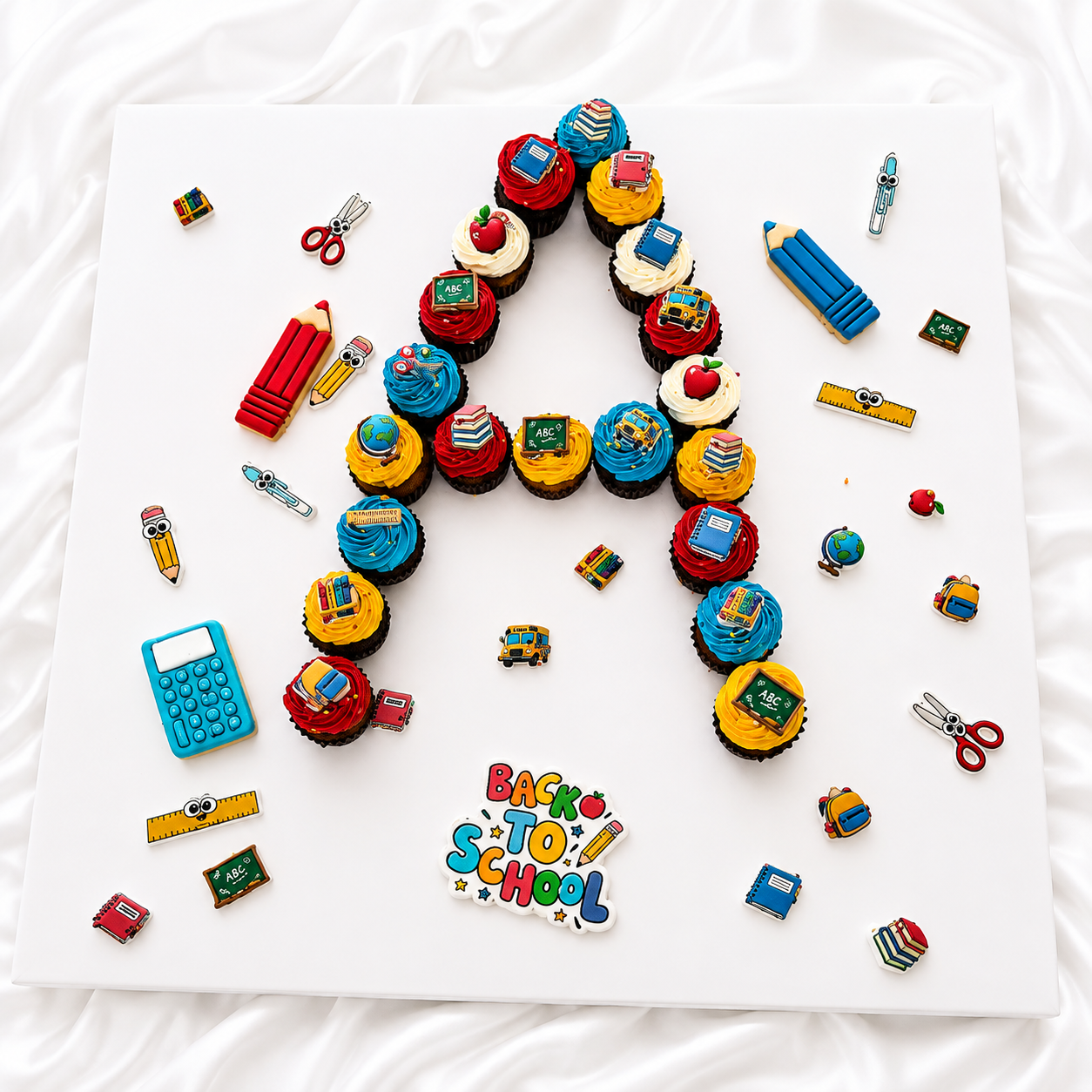 Back to School Letter Cupcakes