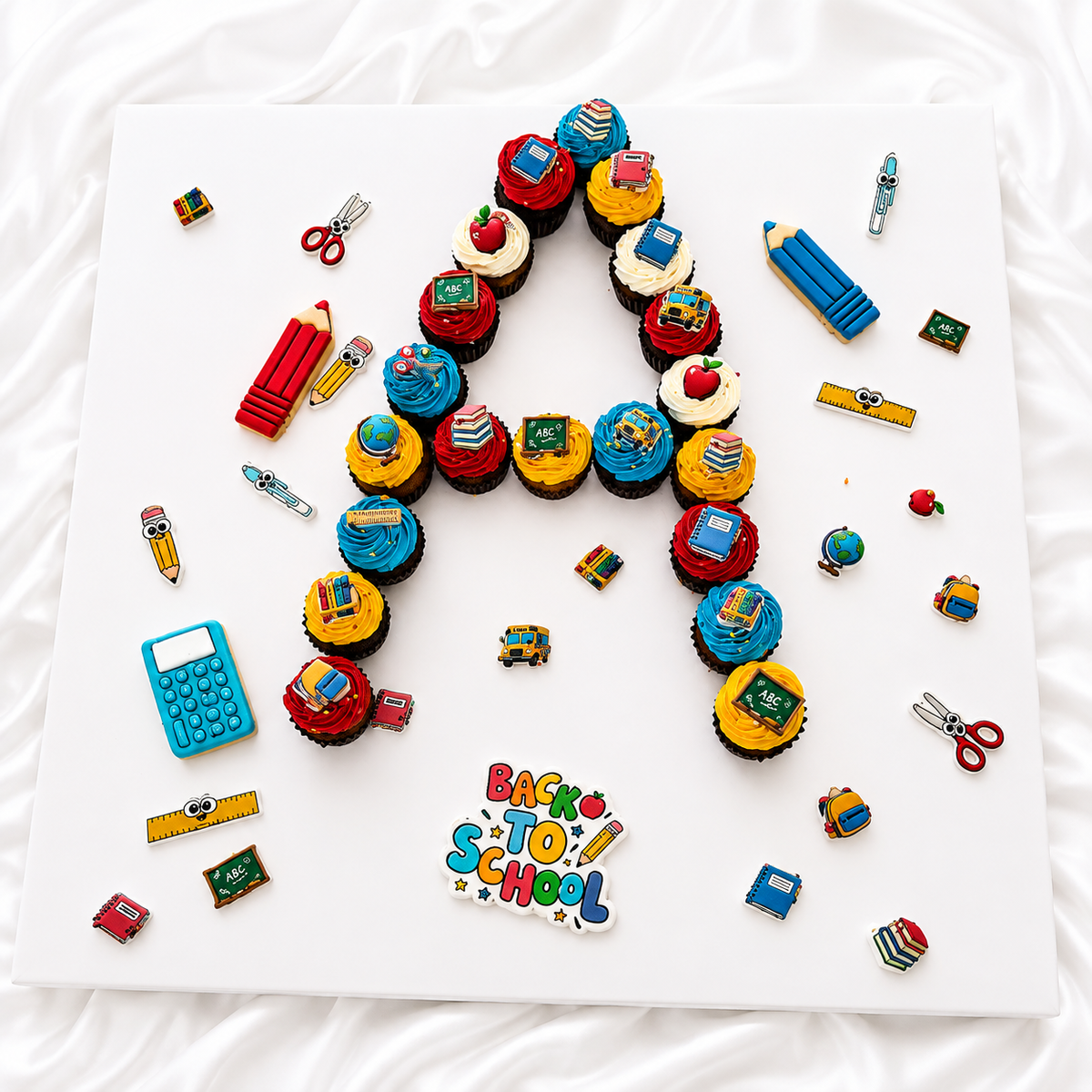 Back to School Letter Cupcakes