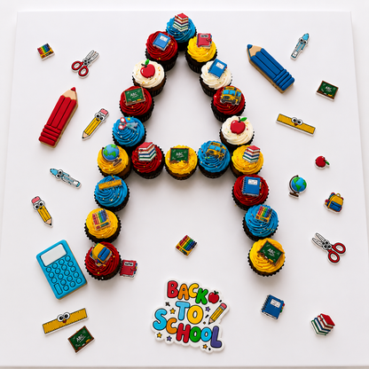 Back to School Letter Cupcakes