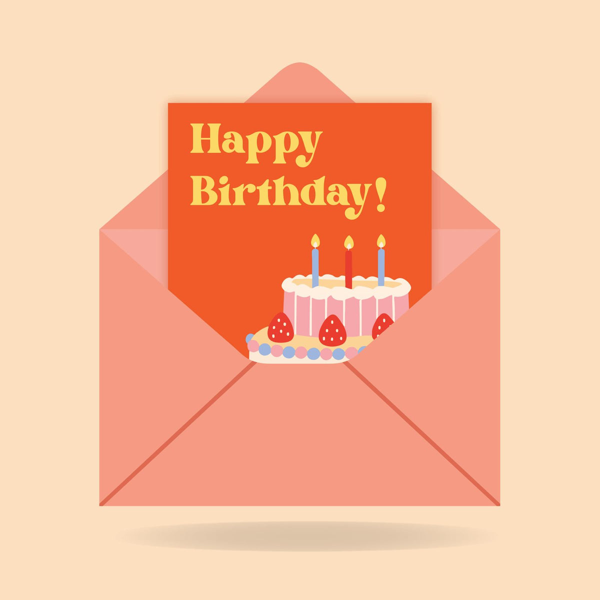 Big Cake Mood Birthday Card