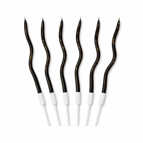 Black Gold Wavy Candles