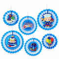 Blue Birthday Paper Fans