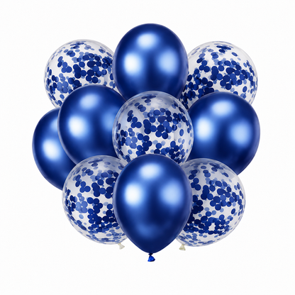 Blue Confetti Balloon Kit
