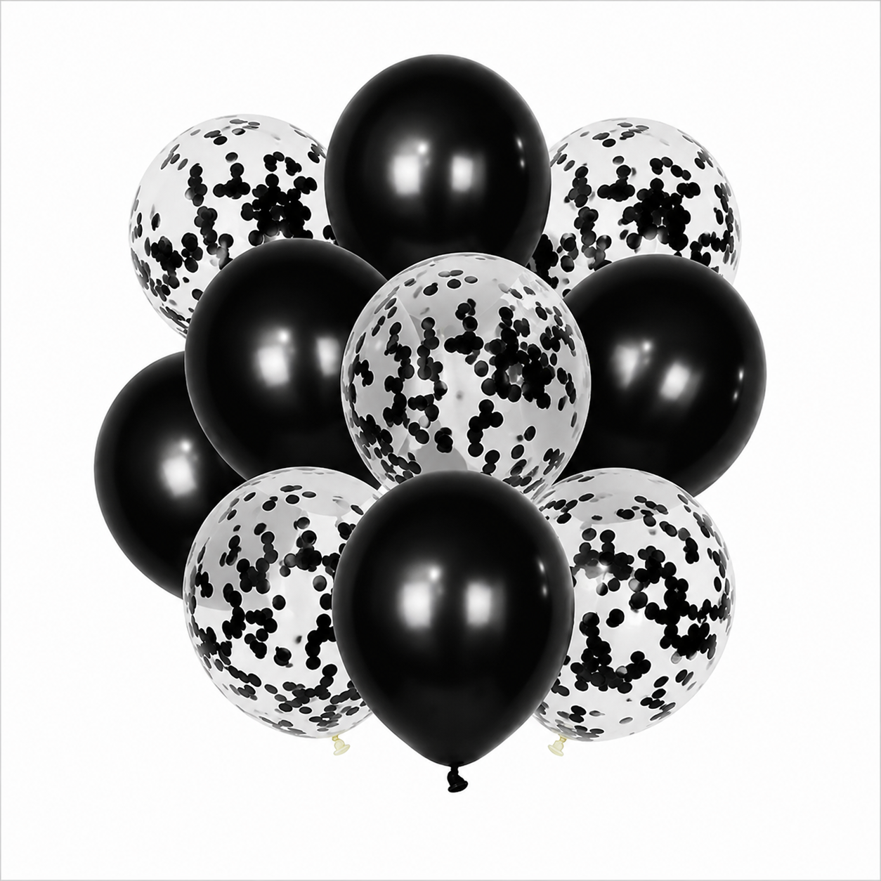 Black Confetti Balloon Kit