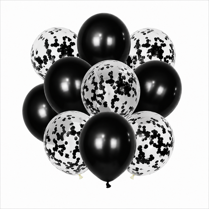 Black Confetti Balloon Kit