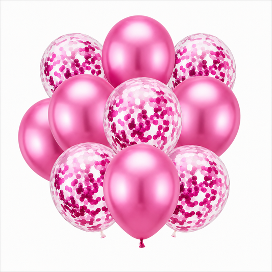 Pink Confetti Balloon Kit