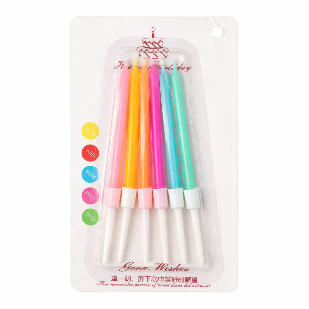 Mini Rainbow Colored Candles