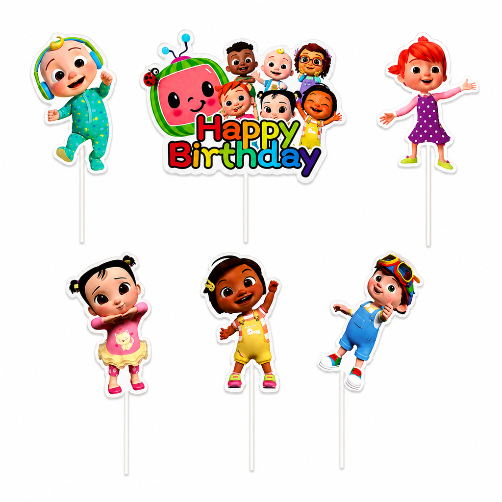 CoComelon Friends Cake Topper Set