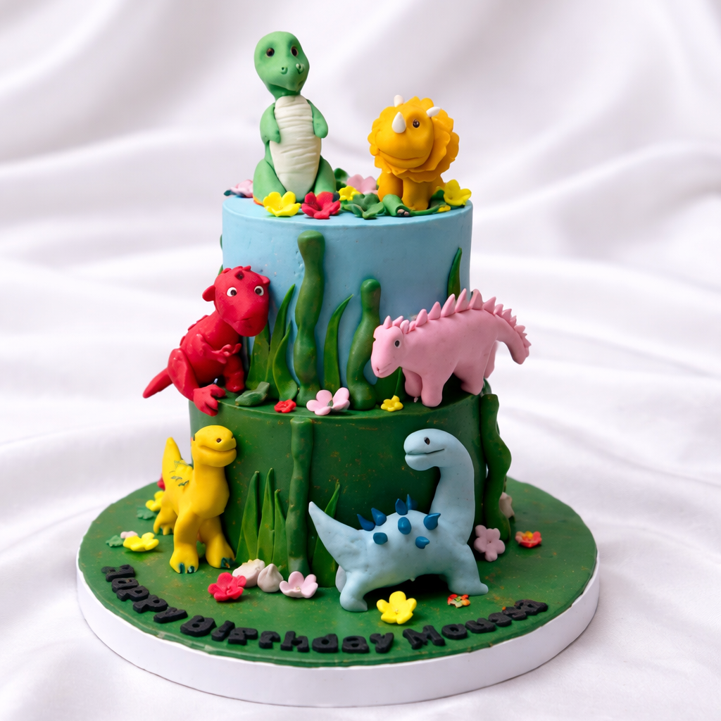 Dino Garden Cake