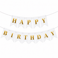 White Birthday Banner