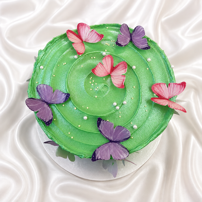 The Emerald Butterfly Waves Cake