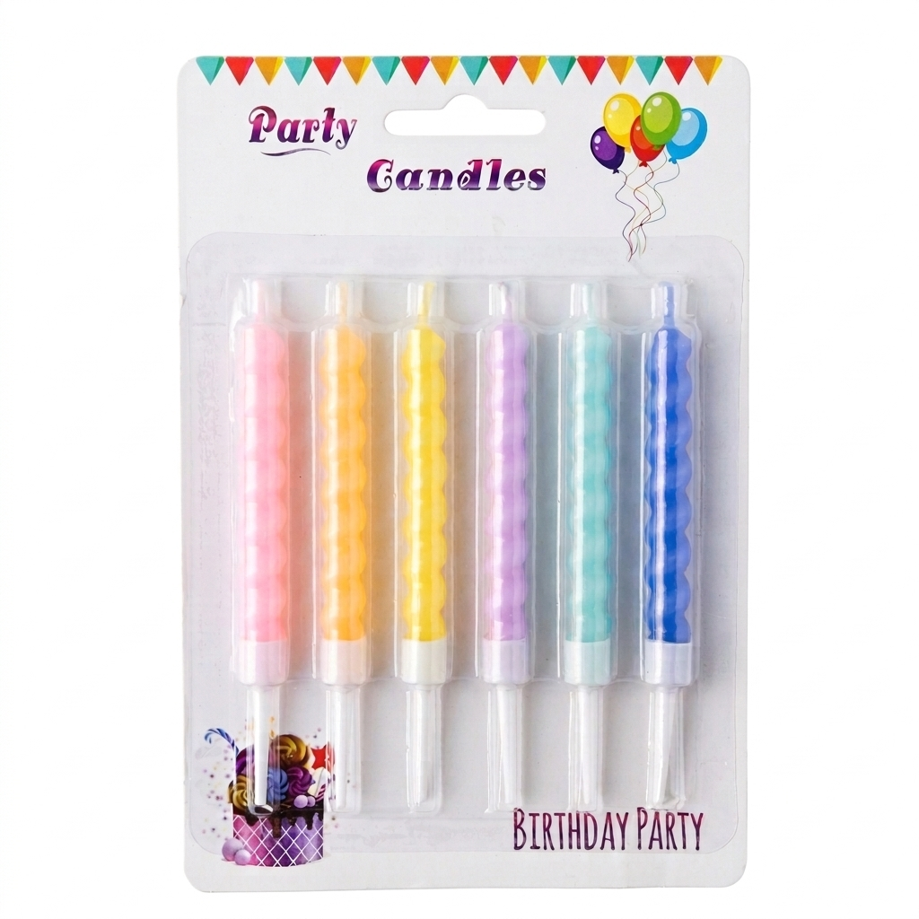 Pastel Swirl Candle Set
