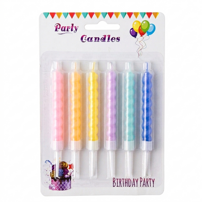 Pastel Swirl Candle Set