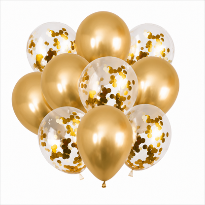 Gold Confetti Balloon Kit