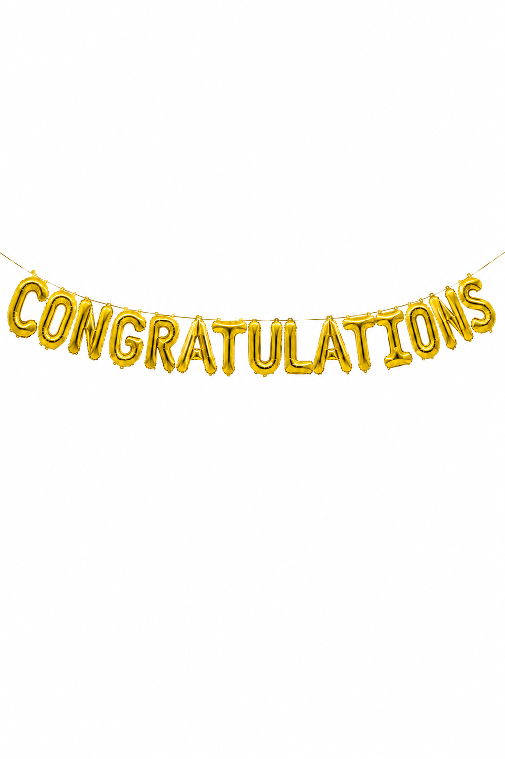 Gold Congratulations Balloon Banner