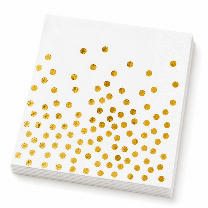 Gold Dots Paper Napkins