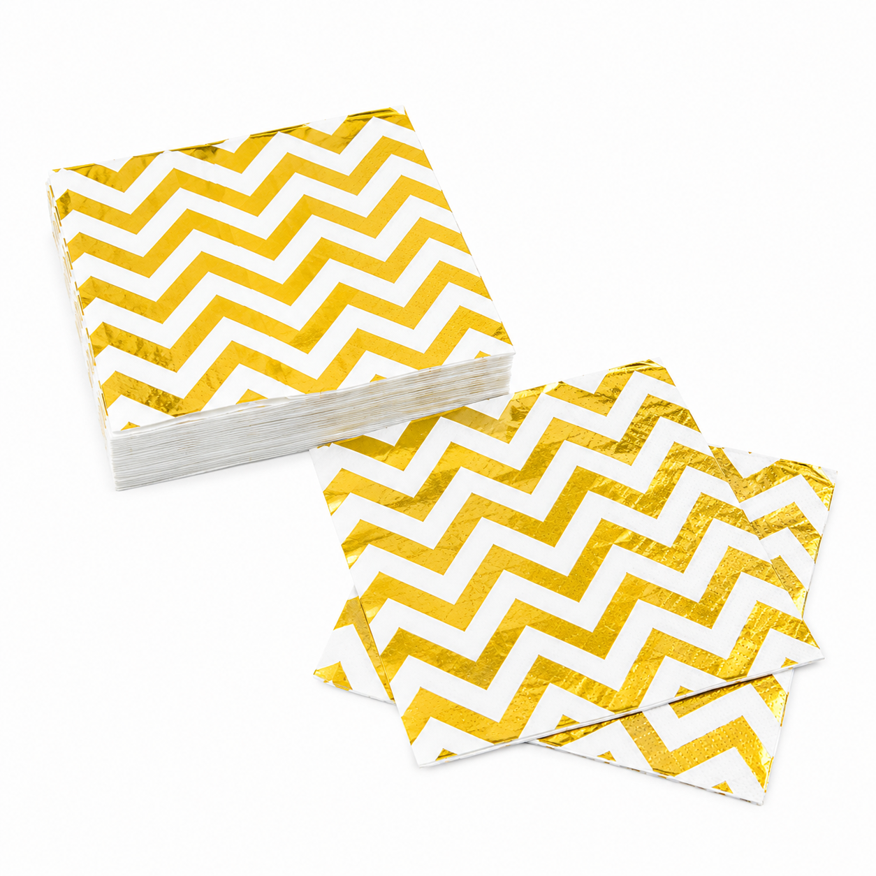 Gold Zigzag Paper Napkins
