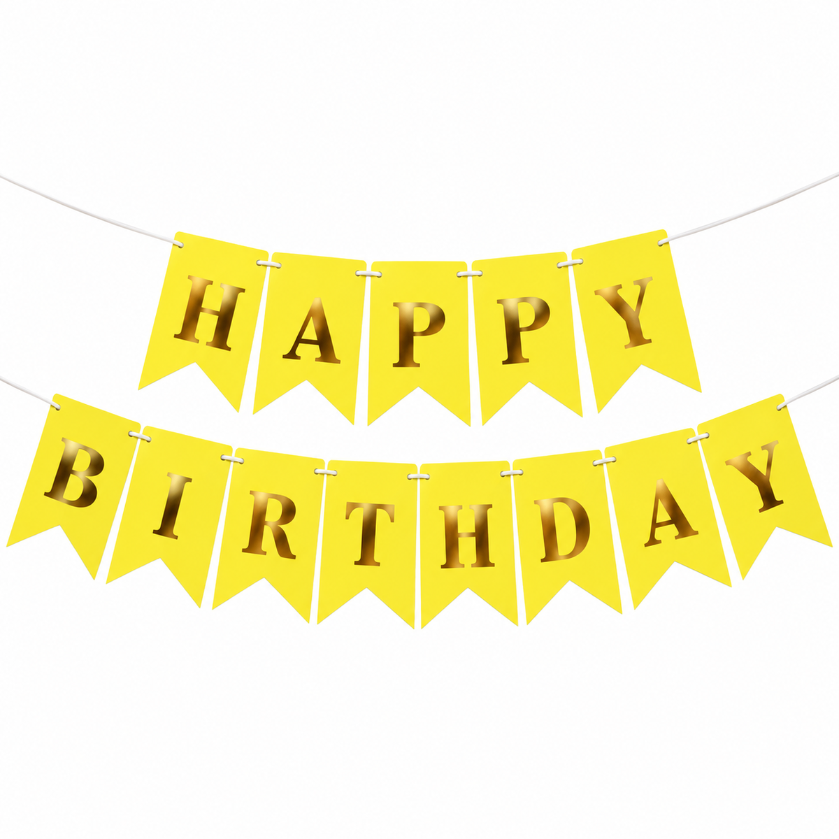 Yellow Birthday Banner