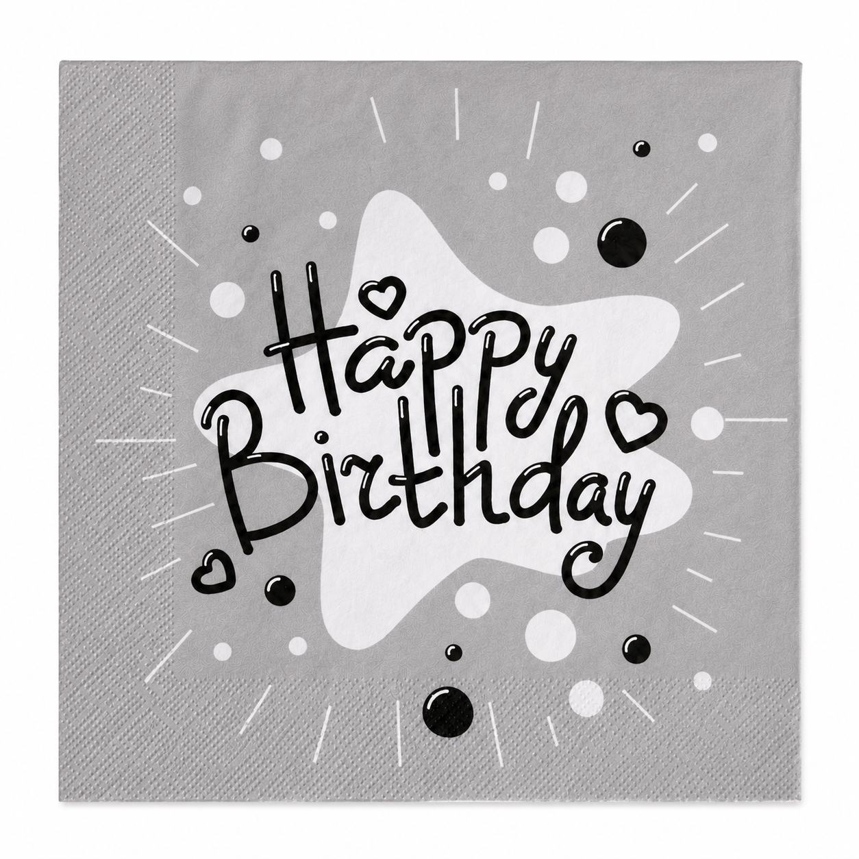 Gray HBD Napkin set