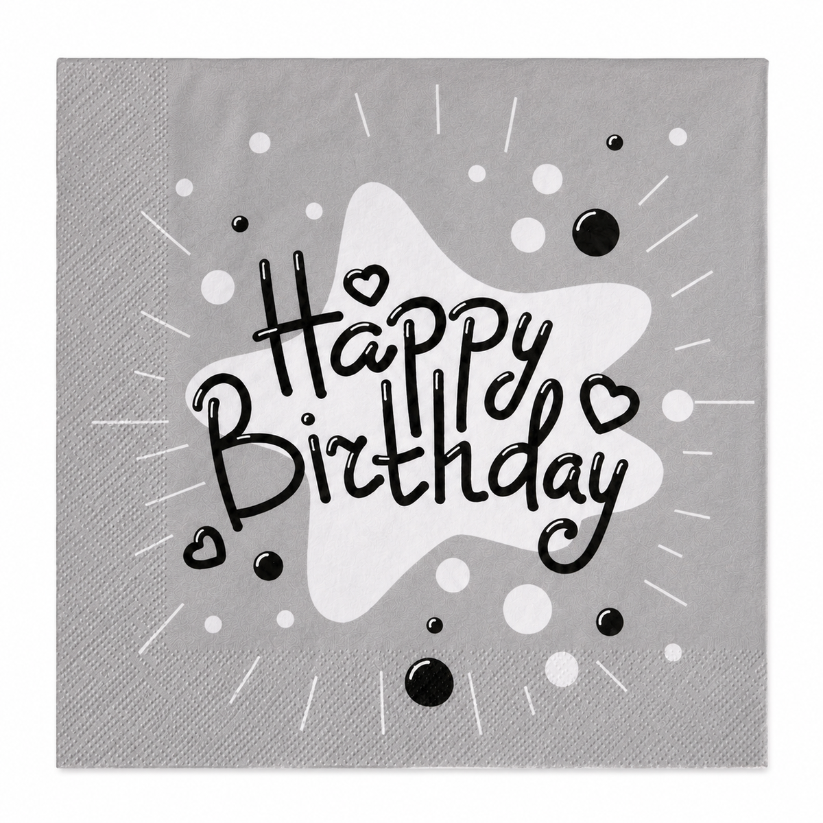 Gray HBD Napkin set