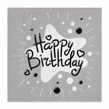 Gray HBD Napkin set