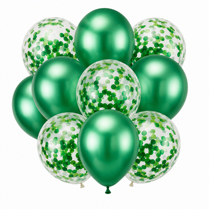 Green Confetti Balloon Kit