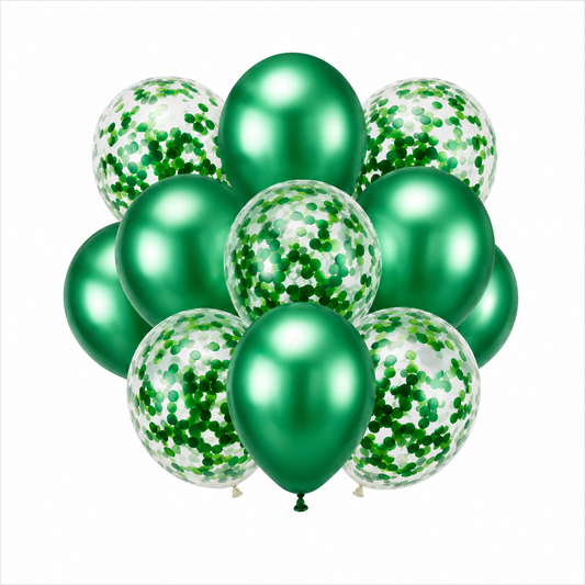 Green Confetti Balloon Kit
