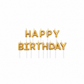 Happy Birthday Golden Candle Set