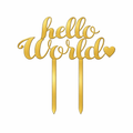 Hello World Cake Topper