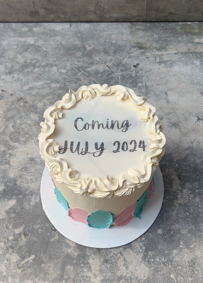 Burning Gender Reveal Date Cake!