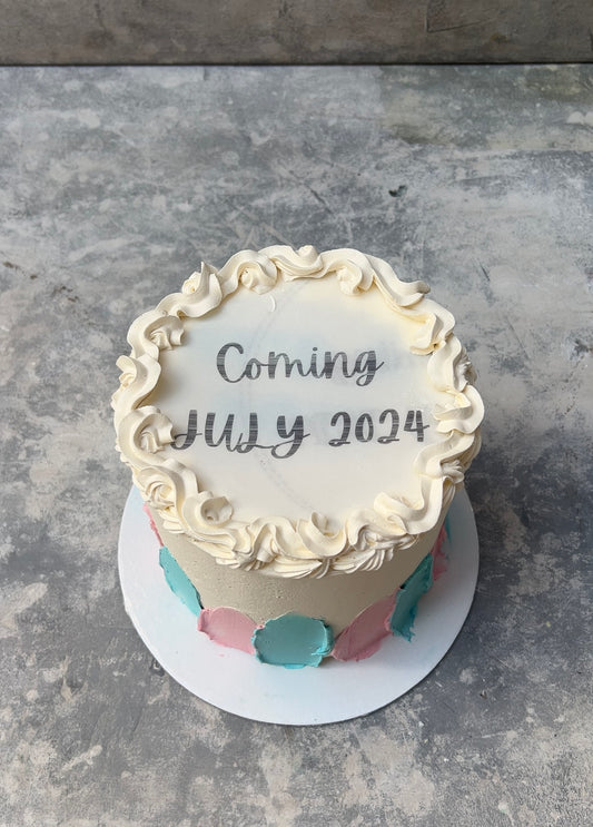 Burning Gender Reveal Date Cake!